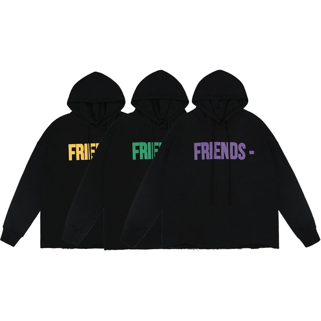 Vlone Purple and Black Friends Hoodie