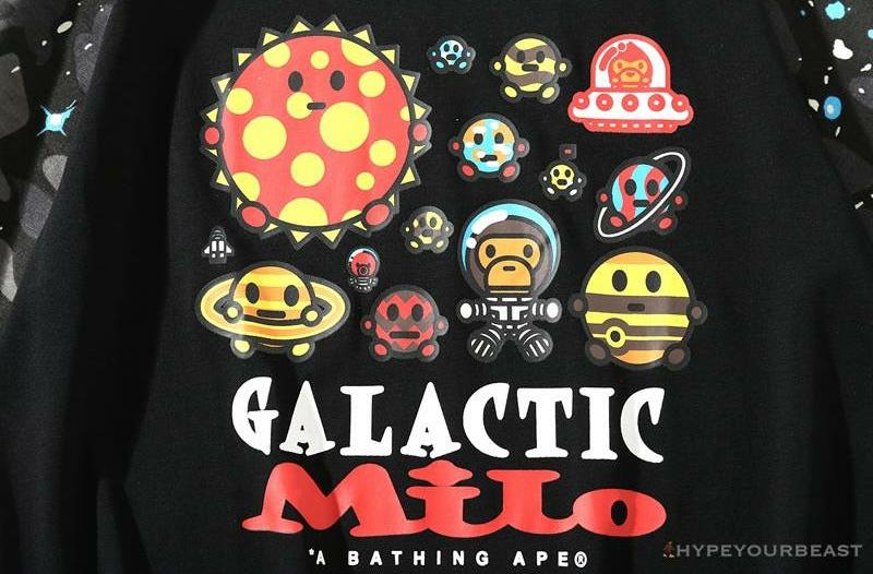 BAPE Baby Milo Galaxy Astronaut Luminous Tee Shirt 'BLACK'