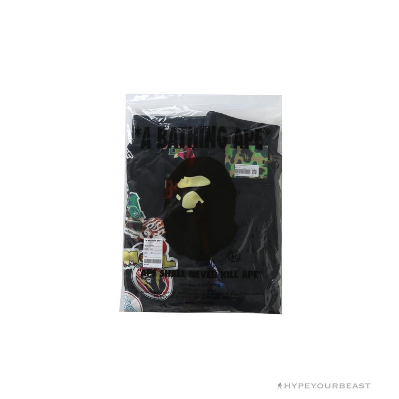 BAPE Badge LOGO Sticker Style Stitching Pants