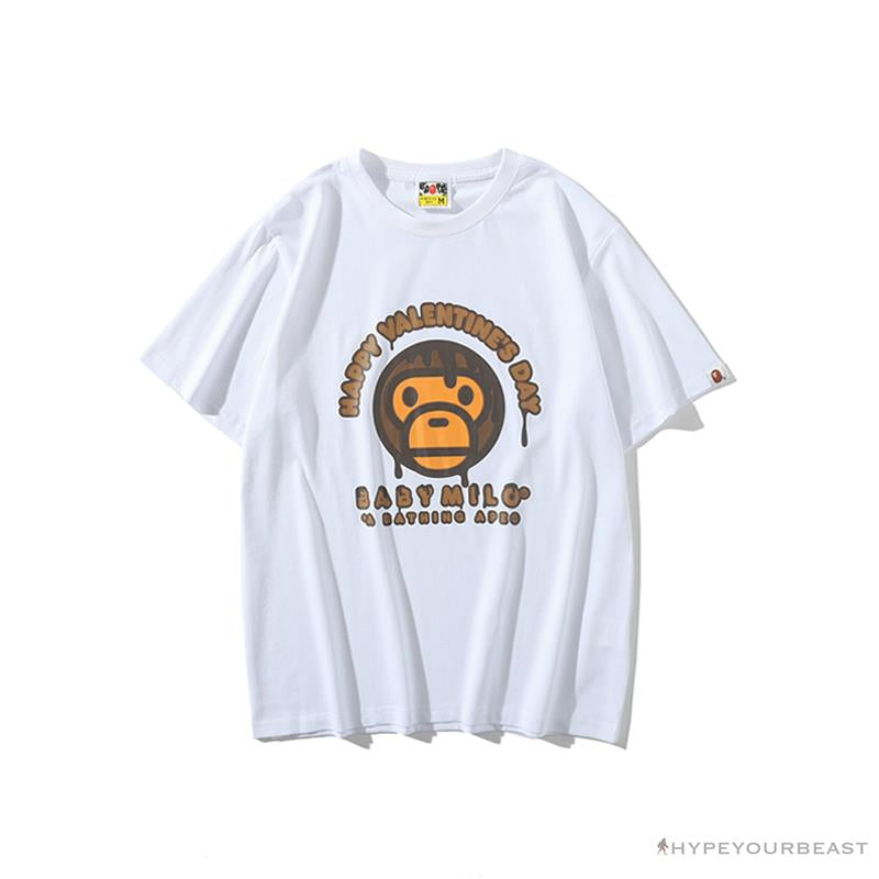 BAPE Baby Milo Valentine's Day Chocolate Tee Shirt 'WHITE'