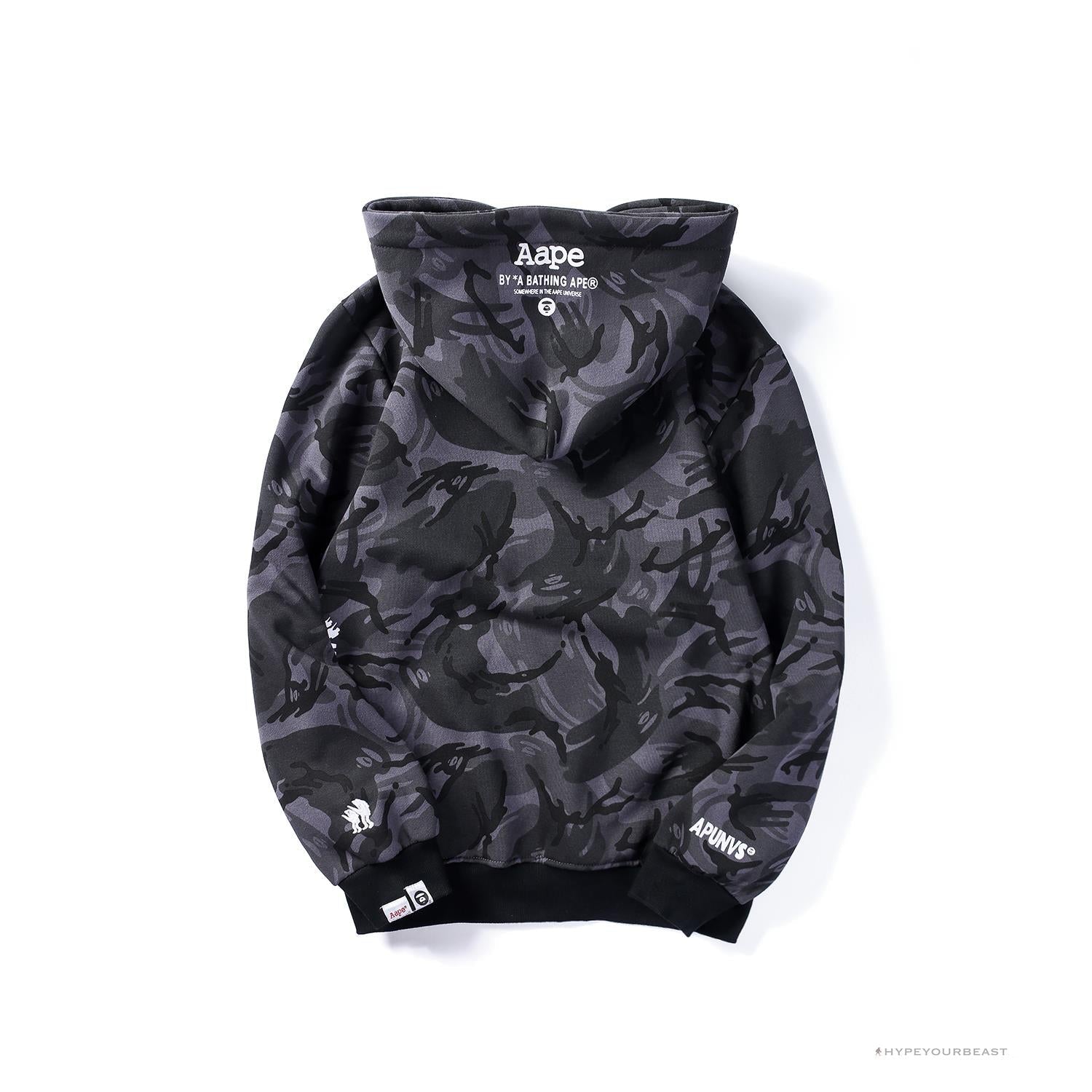 Bape Camo Hoodie Black Camouflage