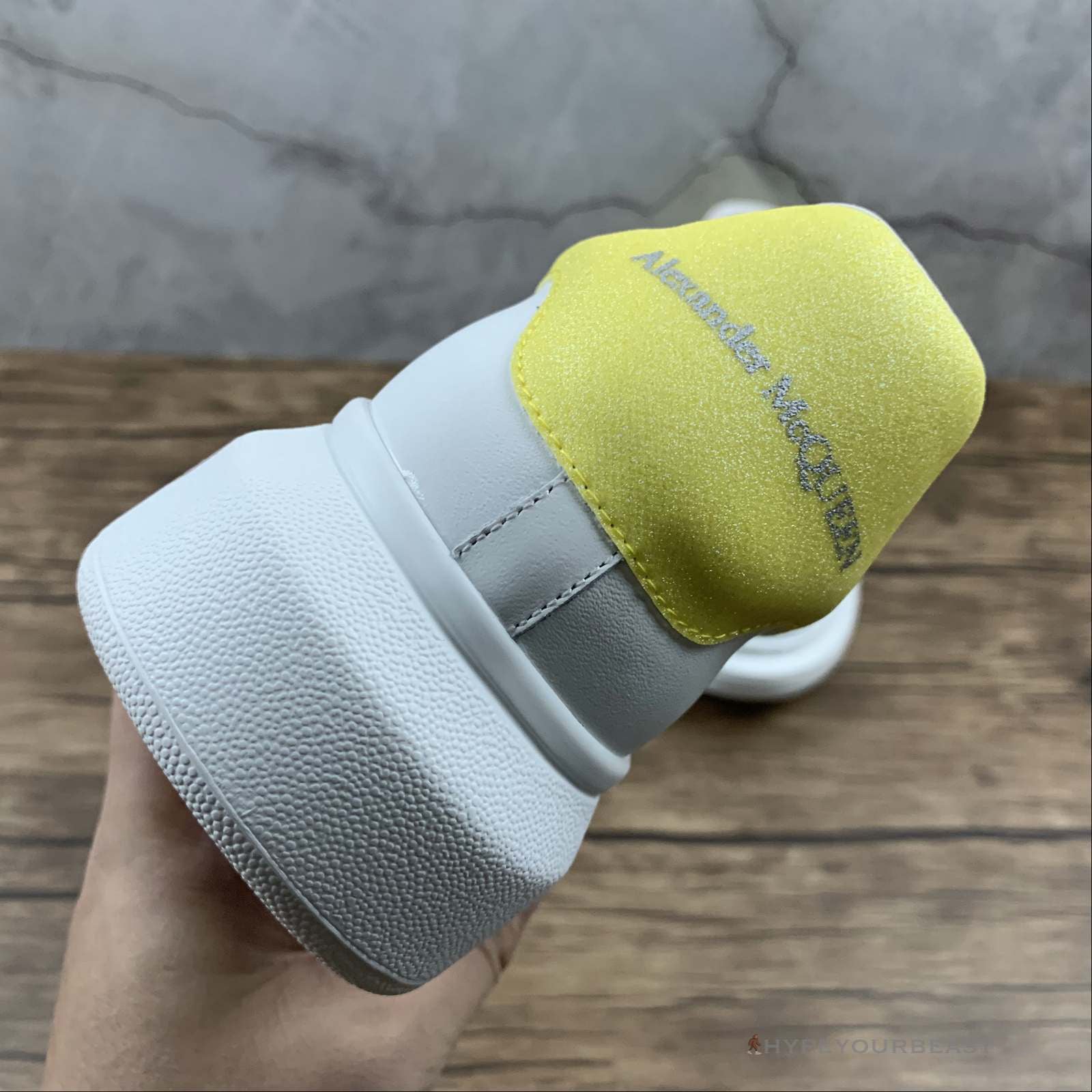 Alexander McQueen White / Highlighter Yellow