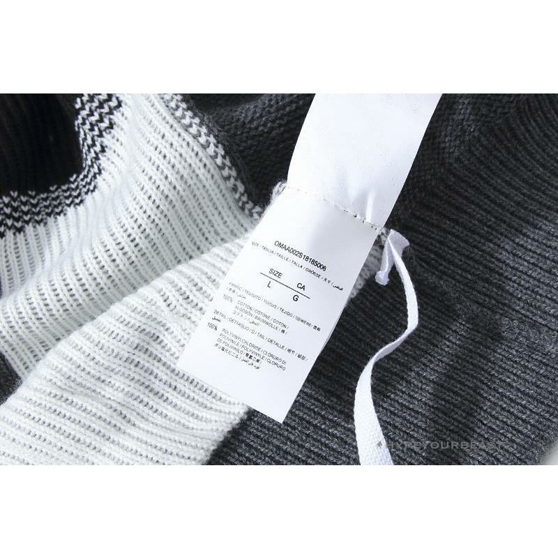 Off White Hoodie Grey Blue