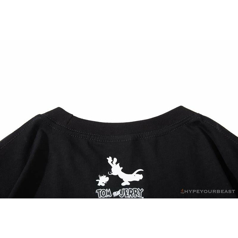 BAPE Little Ape Head Tom and Jerry Chase Tee Shirt 'BLACK'