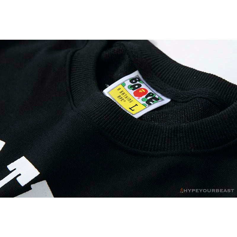 BAPE x Bathing Ape Head Long Sleeve Shirt 'BLACK'